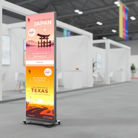 Affichage LED pour exposition, livraison rapide, pliable, numérique, publicitaire, P2mm, 640*1920, 600cd, garantie 1 an