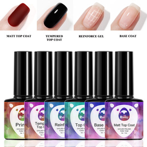 7.3ml UV <b>Gel</b> Top and Base Coat <b>Set</b> Non-Toxic Scratch Resistant No Wipe Soak Off Functional <b>Gel</b> <b>Nail</b> Polish for Salon <b>Nail</b> Art - Product Image 3