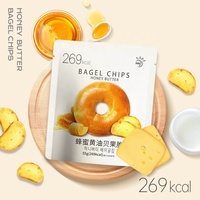 JIUR Nouvelles saveurs bagel chips miel beurre collations saines vente en gros de collations sucrées biscuits à vendre