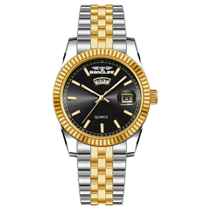 Reloj de Cuarzo Luminoso para Hombre, Estilo Ejecutivo, 35 mm, Correa de Acero Inoxidable, Caja de Aleación, Esfera con Indicadores, Doble Calendario - Product Image 3