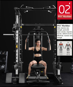 Appareil de musculation NJ Smith Machine : Cage de puissance à câbles unisexe en acier <span class=keywords><strong>pour</strong></span> entraînement fonctionnel et renforcement musculaire - Product Image 5