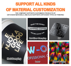 Biểu tượng tùy chỉnh in có thể tái chế 8oz 14oz 16oz đôi tường dùng một lần kraft giấy cốc cà phê - Product Image 3