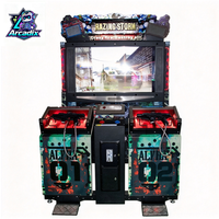 Machine de jeu d'arcade de tir au pistolet Razing Storm à monnayeur, 55 pouces, pour 2 joueurs, en métal et plastique, version anglaise