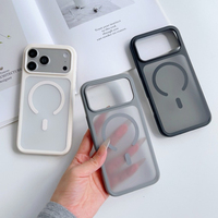 Coque magnétique effet peau mate antichoc en PC rigide pour iPhone 17 17E Air 16 16E 15 14 Plus 13 12 Pro Max