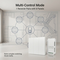 Interruptor de Pared Inalámbrico Autoalimentado RF 433Mhz, Interruptor de Luz de Energía Cinética, Sin Batería, Sin Cableado, Kit para Hogar Inteligente