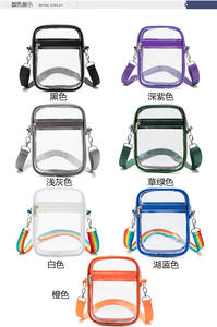 Maßgefertigte Transparente PVC-Umhängetasche mit Verstellbarem Schulterriemen und <span class=keywords><strong>2</strong></span> Reißverschlussfächern - Product Image 6