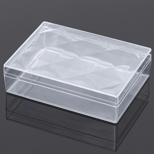 SUNSHING Flat Clear Acrylic Container with Lid Transparent Plastic Candy Box for Food Snack Biscuit <b>Sweet</b> Nuts <b>Packaging</b> Storage - Product Image 3