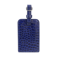Étiquette de bagage en cuir PU motif crocodile en gros pour voyages