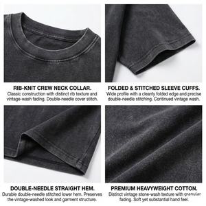 T-shirt oversize pour homme en coton 100% délavé, nouveau style tendance, prix bas, imprimé graphique araignée, streetwear décontracté - Product Image 2