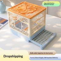 Fournitures pour animaux de compagnie : Cages à oiseaux respirantes en plastique de style français, anti-évasion, pour le bain des perroquets, pour la maison et l'extérieur
