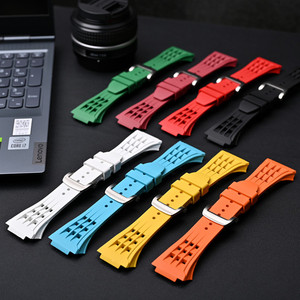 Cinturino in Silicone di lusso per iWatch 44mm 45mm Kit di modifica della cassa dell'orologio con copertura in fluorurubber trasparente per <span class=keywords><strong>Apple</strong></span> <span class=keywords><strong>Watch</strong></span> 7 <span class=keywords><strong>6</strong></span> - Product Image 3
