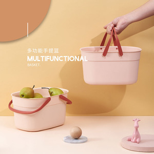 Panier de rangement rectangulaire en plastique PP écologique MOMO NATURI avec poignées, multifonctionnel pour la maison, la cuisine et la salle de bain - Product Image 4