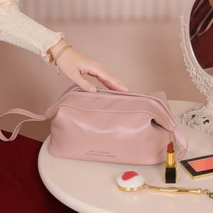 Grande trousse de maquillage en cuir PU, design de niche, organiseur de voyage multifonction, pochette de toilette imperméable de qualité supérieure - Product Image 2