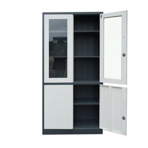 Hot bán Chất lượng thiết kế độc đáo kích thước tùy chỉnh văn phòng rộng Side Glass Thép cửa lưu trữ tập tin tủ - Product Image 5
