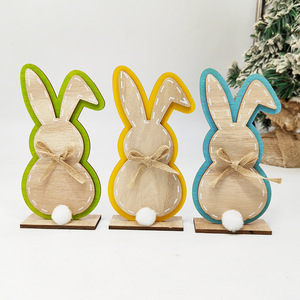 <b>Easter</b> Bunny Wooden <b>Ornaments</b> Rabbit Shape Handmade Decor Indoor Party Craft <b>Easter</b> Decoration - Product Image 1