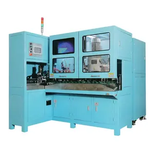 Máquina prensadora automática de inserción de enchufe de alimentación francés para pelar cables planos de 2 pines