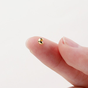 C Shaped Open Beads Pure Copper Plated Gold Color Beading Supplies DIY Spacer Beads Half <b>Moon</b> Clasp Jewelry Making Accessories - Product Image 2