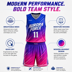 Tenues <span class=keywords><strong>de</strong></span> basketball personnalisées haut <span class=keywords><strong>de</strong></span> gamme avec dégradé, sublimées, pour équipes, clubs et tournois au Canada – Kits <span class=keywords><strong>de</strong></span> performance respirants DriFit - Product Image 2