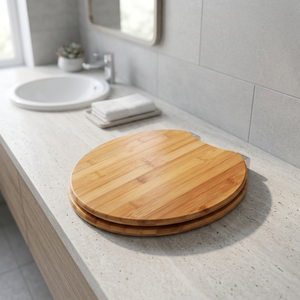 Tabla de Cortar Redonda Grande de Bambú, 1.3 cm de Grosor, Ligera, Premium, Duradera, Apta para Lavavajillas, Tabla de Picar para Cocina, Tabla para Preparar Alimentos - Product Image 3