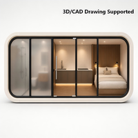 Maison mobile préfabriquée modulaire en structure acier, moderne, luxueuse, imperméable, ignifuge, à assemblage rapide, personnalisable avec dessin 3D CAO