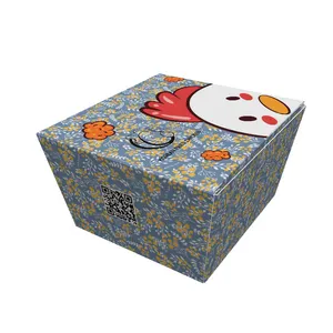 맞춤형 디자인 버거 앤 프라이 박스 치킨 윙, 포장 박스 한국식 치킨 박스 꺼내기/