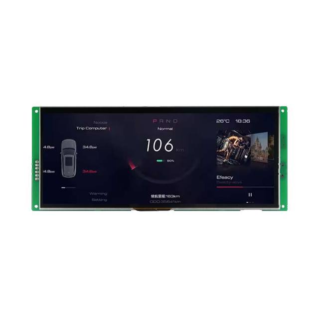 10.3 Inch UART TFT Display 1920x720 Ethernet RS232 Automotive Grade Serial TFT Display With Capacitive Touch