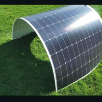 Panneau solaire flexible auto-adhésif, pas de support nécessaire, photovoltaïque entièrement noir pour balcon, camping-car, bateau