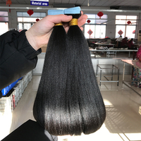 Extensions de cheveux naturels bruts à bandes adhésives, lisses et texturées (Yaki), de 14 à 24 pouces, vente en gros, personnalisation acceptée