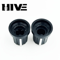HIVE Plum Blossom Aluminium Sheet Black White Lines Plastic Knob Guitar Volume Knob Electric Guitar Potentiometer Knob Cap