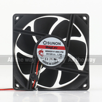 Sunon Fuente de Alimentación Original para Proyector, Ventilador de Refrigeración, 3 Cables, 3 Cables, 5V, 24V, 48V, CC, 12V, 1,7 W, CA, EC 8025, 80X80X25MM, 8CM