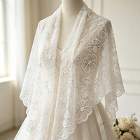 Tissu en polyester ajouré brodé à œillets, dentelle florale blanche découpée au laser, vente en gros pour robes féminines