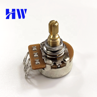 Potentiomètre de guitare électrique 24 mm, axe métallique, faible bruit, contrôle rotatif du volume et de la tonalité, A500K B500K, style CTS, remplacement