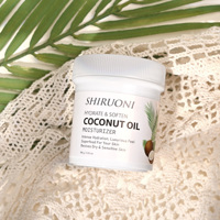 Crème hydratante pour le visage et le corps à l'huile de coco biologique, marque privée, raffermissante, éclaircissante, pour une peau plus douce et lissante