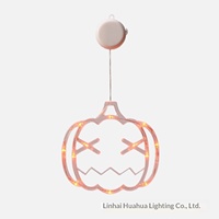 Lampes décoratives LED d'Halloween en PC, style abstrait, ornements de maison, lampes à ventouse pour créer une ambiance festive