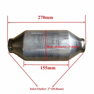 <span class=keywords><strong>2</strong></span>英寸高流量不锈钢旋转猫圆型陶瓷通用催化转化器 - Product Image 6