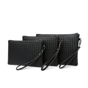 Portefeuille-pochette en cuir souple pour homme, grand sac pour téléphone, accessoire élégant pour affaires à porter sous le bras - Product Image 4