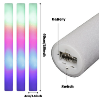 Bâtons lumineux en mousse à LED pour concert Bâtons Cheer Tube Glow in the Dark Bâton clignotant de mariage Jouets Cadeaux de fête des mères Fournitures de fête