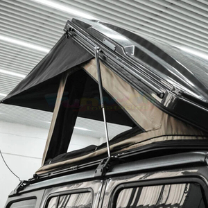 Aluminum Hard Shell Roof Top Tent Aluminum All Seasons Roof Tent Luxury Camping Hard Shell Rooftop Tent With Side Opening Cars - Product Image 4