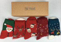 Ensemble de chaussettes de Noël CE OEKO-TEX, boîte de chaussettes à motifs de chat et d'ours, antibactériennes, chaussettes colorées pour les fêtes, chaussettes de Noël pour femmes