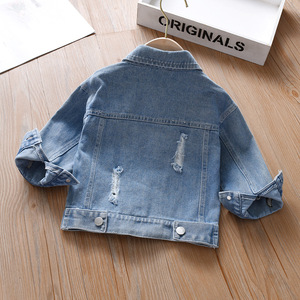 High Quality Baby <strong>Girls</strong> Autumn Denim Vintage Jeans <strong>Coat</strong> for <strong>Girl</strong> <strong>Toddler</strong> <strong>Girls</strong> Jean Jacket Rose Flower Embroidery - Product Image 2