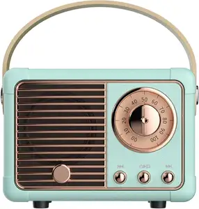 HG Speaker bluetooth kecil luar ruangan desain baru Speaker Bluetooth nirkabel Retro dengan suara HD Radio FM