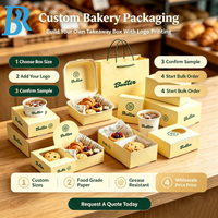 Boîte à emporter personnalisée pour boulangerie avec porte-gobelet, emballage en papier pour café et pâtisserie, boîte à emporter pour café, petit-déjeuner, brunch, boîte alimentaire
