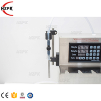 Machine de Remplissage Semi-Automatique HZPK à Pompe à Engrenages Numérique pour Petits Sachets à Bec de Jus et de Lait, Liquide 100 ml
