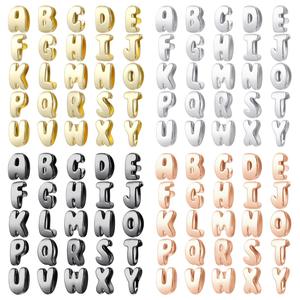 <span class=keywords><strong>Bracelet</strong></span> et collier en perles de cuivre multicolores, lettres anglaises en majuscules, fabrication artisanale, perles rondes, trou droit, plaqué or 18 carats - Product Image 1