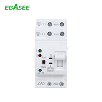 EBASEE Industries Interruptor de Transferencia Automática (ATS) Monofásico de 2P 63A para PC, de Tamaño Reducido, con Doble Alimentación y Montaje en Riel DIN