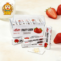 Bonbons au lait à la saveur de fraise douce en gros, bonbons gélifiés moelleux pour enfants