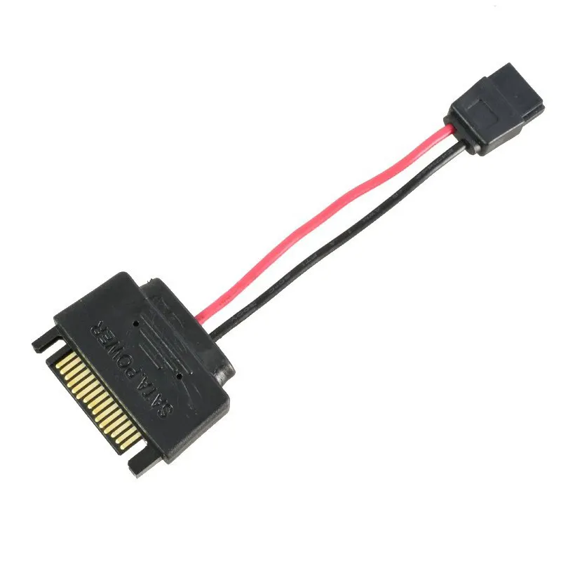Lingable SATA 15Pin Male To 6Pin SATA Power Cable For Notebook Driver CD ROM 6P Connector Adapter Converter 6CM