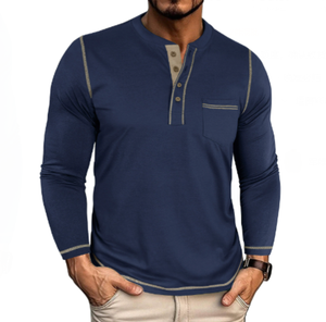 Chemise à manches longues pour homme, couche intérieure, manches longues, décontractée, sportive, coupe ample - Product Image 5