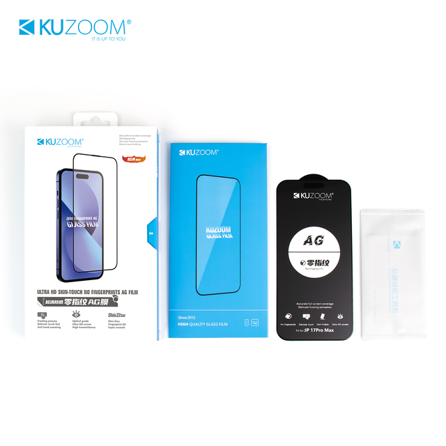 KUZOOM Anti-Glare Matte Tempered Glass Screen Protector for iPhone 17 Pro Max 17 Pro High Quality HD Clear Glass 18 Pro 18 Pro max