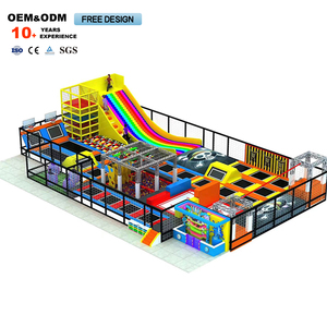 Parque de Trampolines para Niños, Parque Infantil Interior de Alta Calidad con Tobogán, Equipo de Parque de Trampolines con Tirolina, Ninja Warrior, Sky Walk - Product Image 4